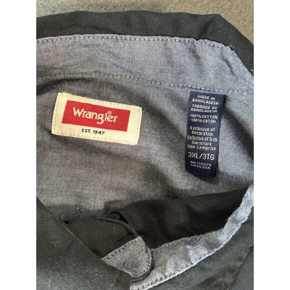 Wrangler Button Up Shirt Mens 3XL Workwear Outdoor Long Sleeve Western Casual - Picture 10 of 16